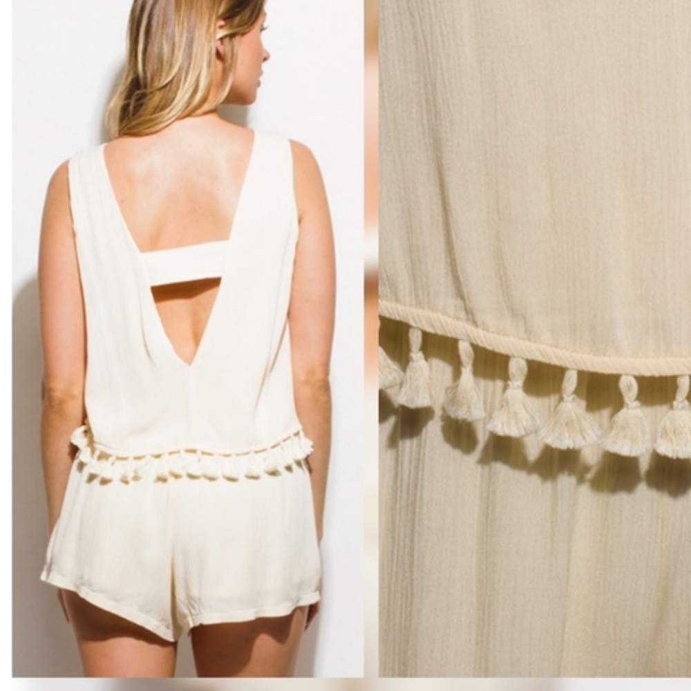 1 LEFT! !  Fringe Detailed Rayon Romper! - Picture 2 of 2